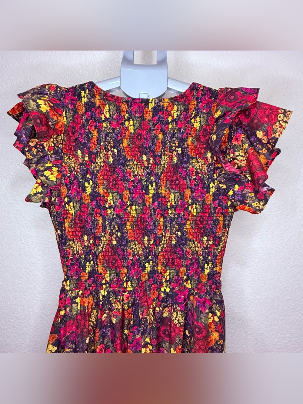 Ivy City Co Hattie Dress in “Night Garden” Floral Smocked Midi Sz-XL - Picture 6 of 9
